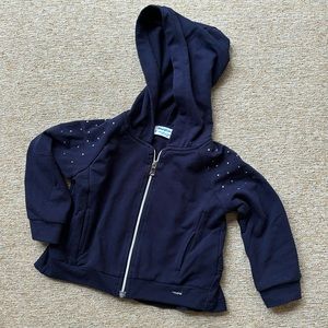 Mayoral - Navy Zip-Up Hoodie with sparkly details, 92cm EUC